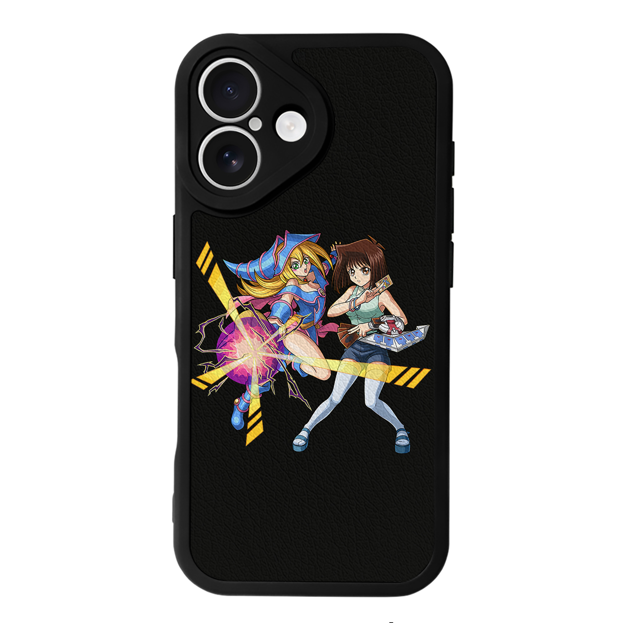 （画像用） 遊☆戯☆王 Yu-Gi-Oh! 【iPhone 16シリーズ対応】シリコンスマホケース（レザー調） 材質：シリコン